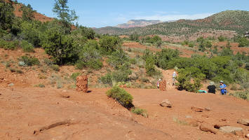 Looking at the beginning of the final leg of Templeton Trail