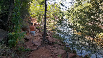 Hiking along Oak Creek
