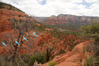 View to the east midway up the trail