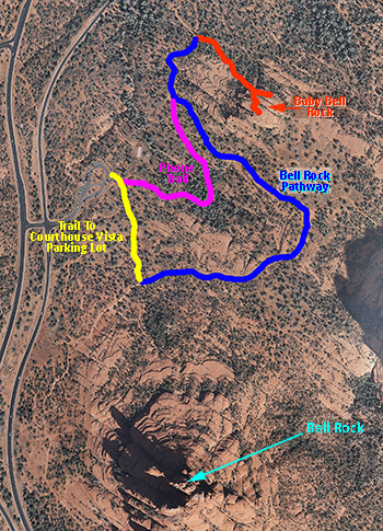 Baby Bell Trail Map -- Aerial View