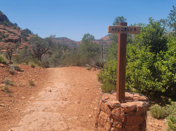 Looking back to the West at the Hog Wash Northern Trailhead