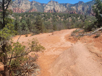 Rock Plateau at Junction of Hog Wash and Broken Arrow Trail