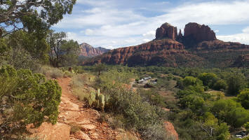 Cathedral Rock view from near the top of Ridge Trail.
