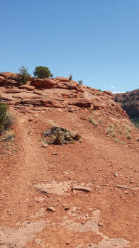 The approach to the rock climb