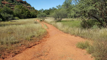 Baldwin Trail Leading to Oak Creek Crossing and Crescent Moon Ranch and Picnic Area