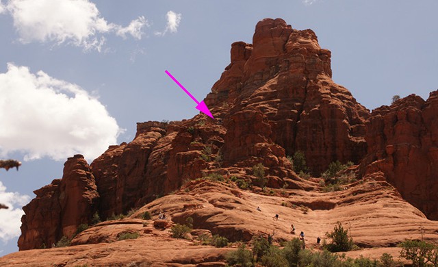 Trail to the Top of Bell Rock -  Arrow End of Trail