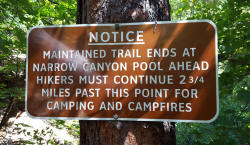 Trail End Sign