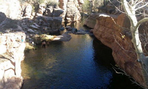 Deep Pool Below Bridge.