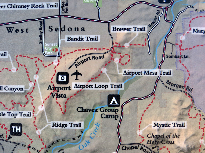 Airport Loop Trail, Overlook Point Map