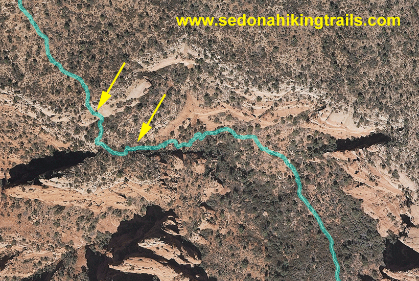 Aerial View of Bear Mountain Trail  -  Second Steep Cevice to be Climbed