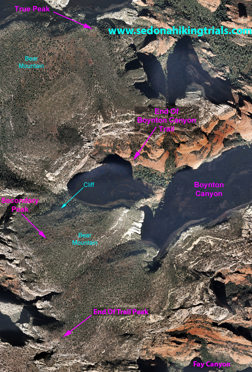 Bear Mountain Aerial View of Primary Peak 