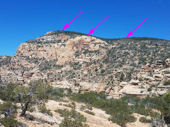 Last three peaks of Bear Mountain Trail