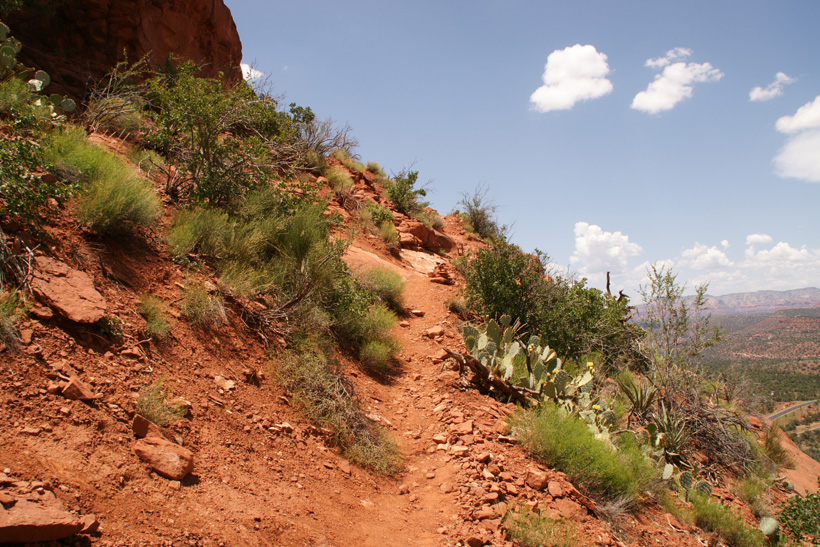Narrow Dirt Trail at the Top of the Eastern Face of Bell Rock