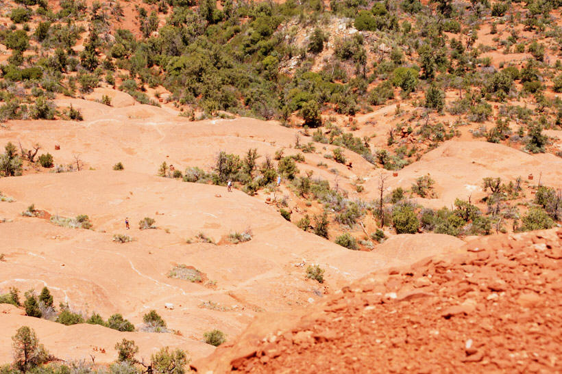 Looking Down Bell Rock Northern Face