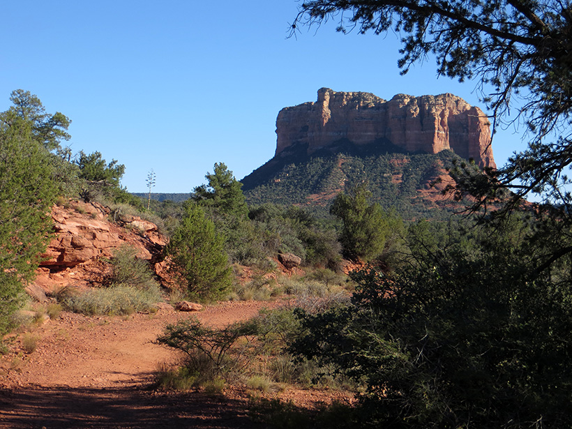 Northern Face of Courthouse Butte Seen in the Distance