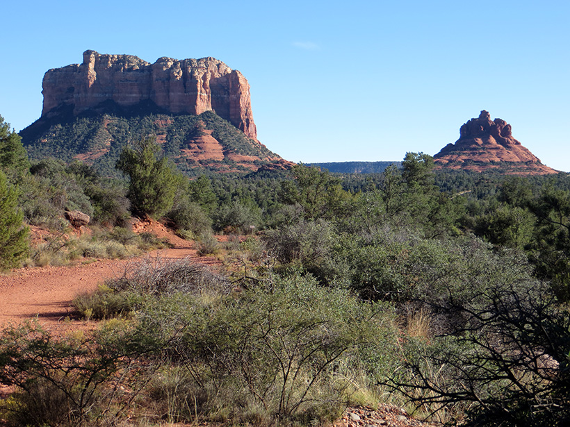 Bell Rock and Courthouse Butte Seen from The Northern Portion of Bell Rock Pathway