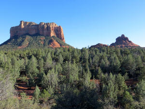 Courthouse Butte (Left) Bell Rock Right and Northern Bell Rock Between the two