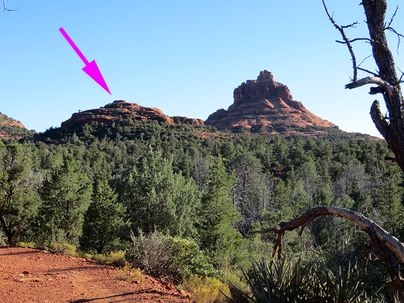 Arrow Pointing to the Northern Bell (Baby Bell) - Bell Rock Pathway