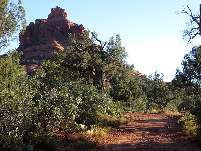 Approaching the northwest face of Courthouse Butte