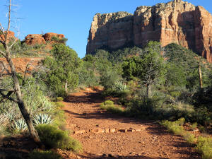View of the Southern End of Northern Bell Rock and Courthouse Butte