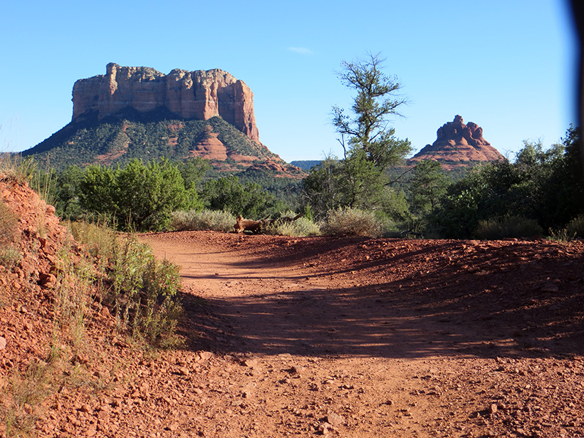 Bell Rock Pathway - View of Courthouse Butte and Bell Rock