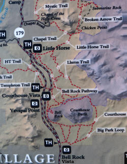 Bell Rock Pathway Trail Map