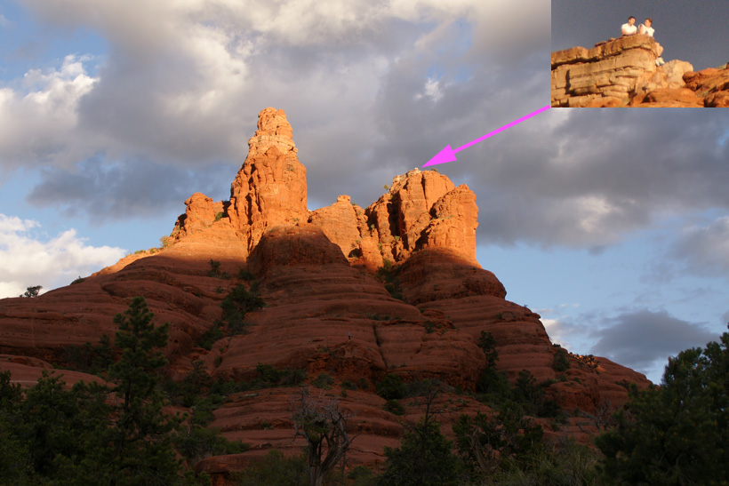 On the top of Bell Rock's Southwest Spire