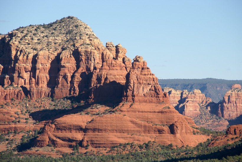 Close  Up View of the Mountains to the North of Bell Rock and the Two Nuns - Eastern Butte of the Twin Buttes 