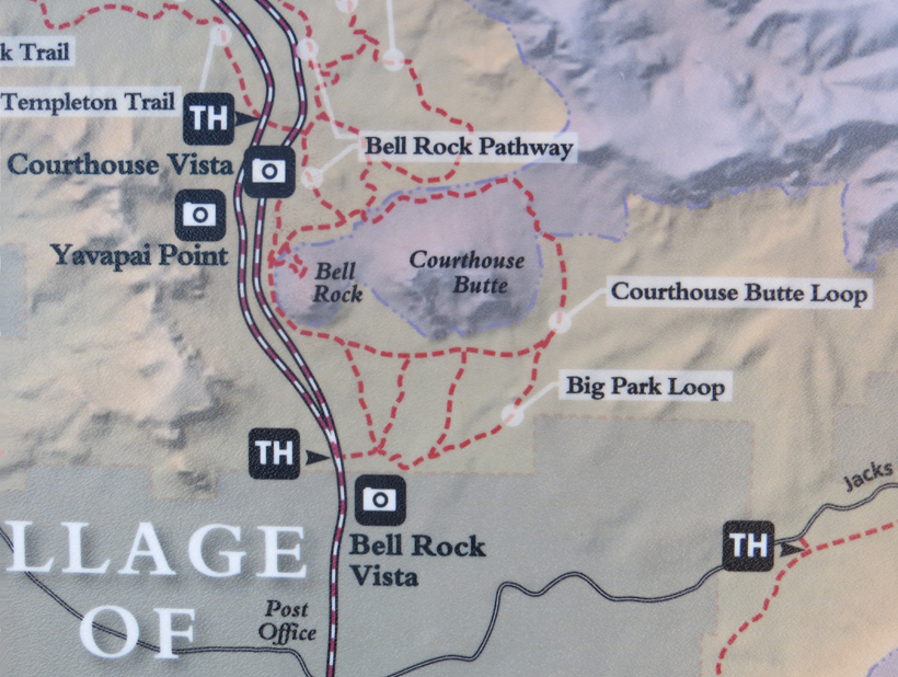 Trail Map of Courthouse Butte Loop