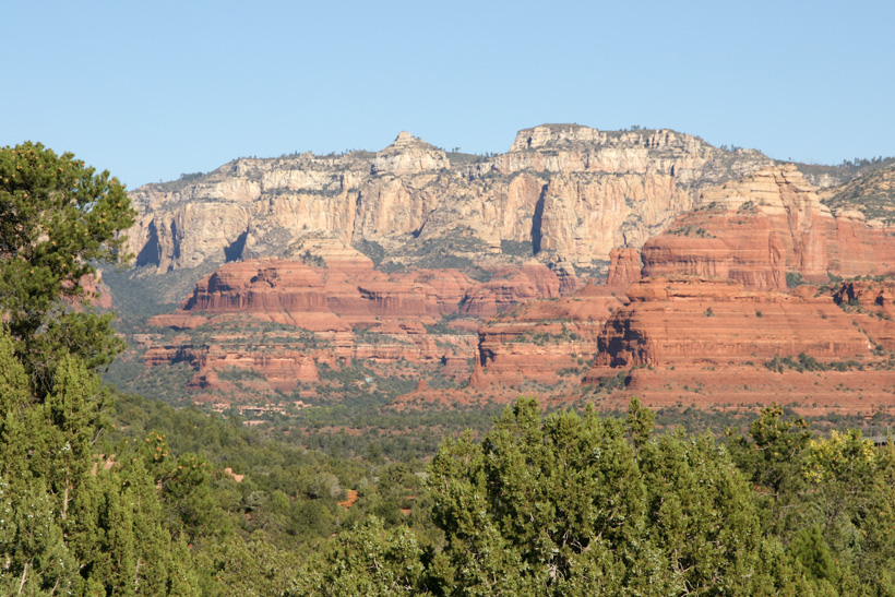 The View - Approaching Boynton Canyon.  Bear Mountain can be Seen Along the Horizon. 