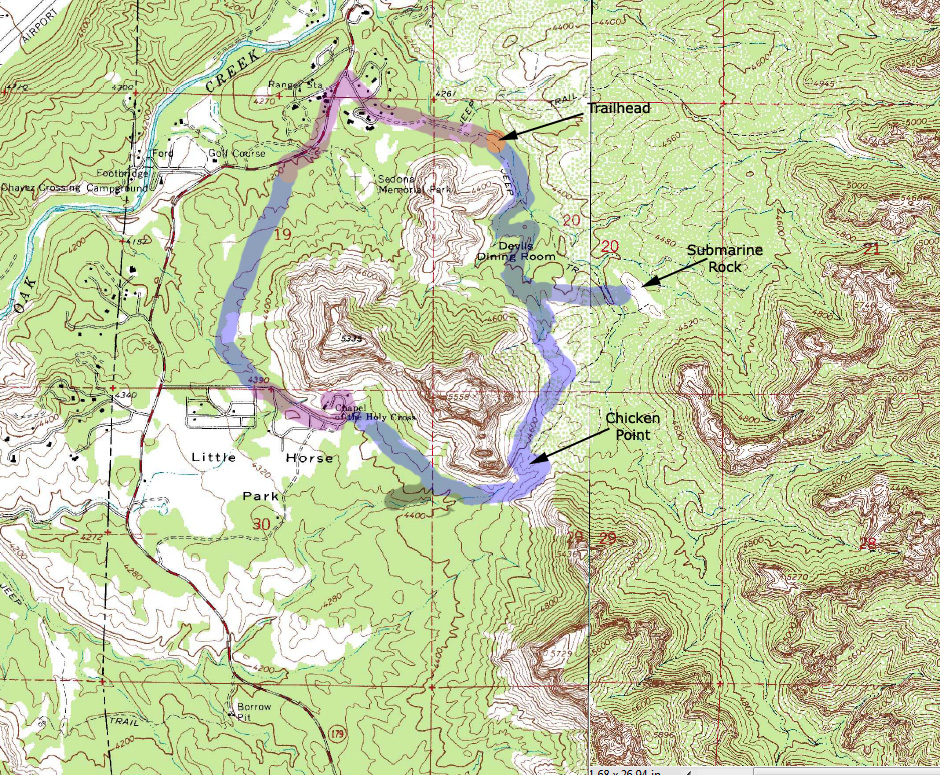 Broken Arrow Trail to Chapel Trail