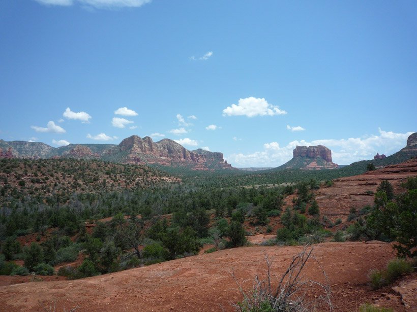 Looking to the Southeast from the base of Cathedral Rock
