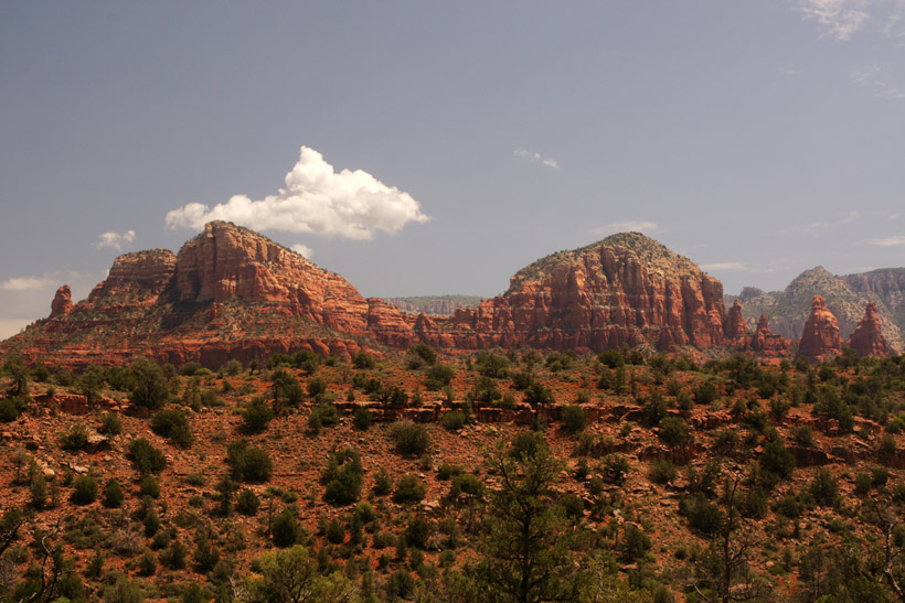The Twin Buttes Seen From Cathedral Rock