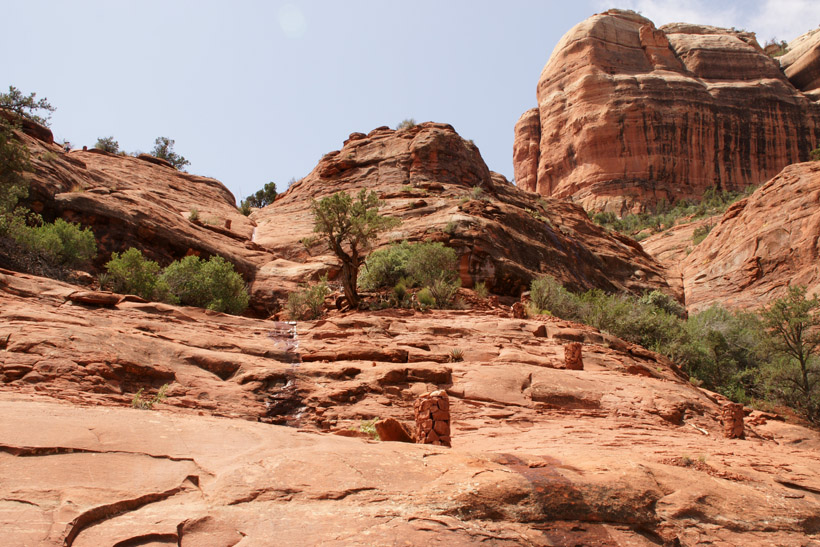 A Higher Up View of the Upper  First Section and Strenuous Middle Section of of Cathedral Rock Trail 