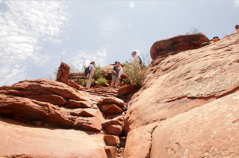 A Small Plateau Located in the Upper Portion of the Middle Section of Cathedral Rock Trail
