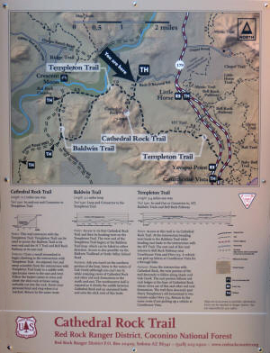 Cathedral Rock Trail Sign