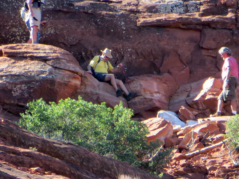 An Initial Climb Up A 5 Foot Wall Leads to the third section of the trail - Cathedral Rock Trail