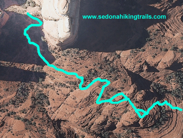 Aerial View Cathedral Rock Trail