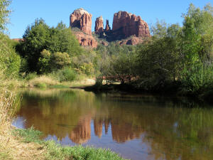 Cathedral Rock Reflection in Oak Creak, Sedona Arizona