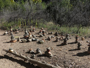 Crescent Moon - Spiritual Area - Stacked Rocks