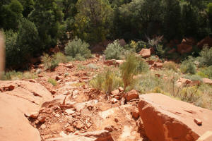 Looking down from Fay Canyon Vista