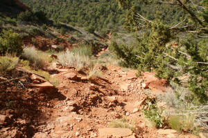 Hiking Down From Fay Canyon Arch