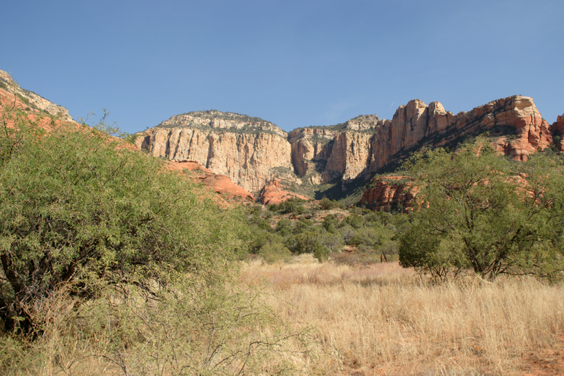 Bear Mountain Overlooks the Palatki Heritage Site - Indian Ruins 
