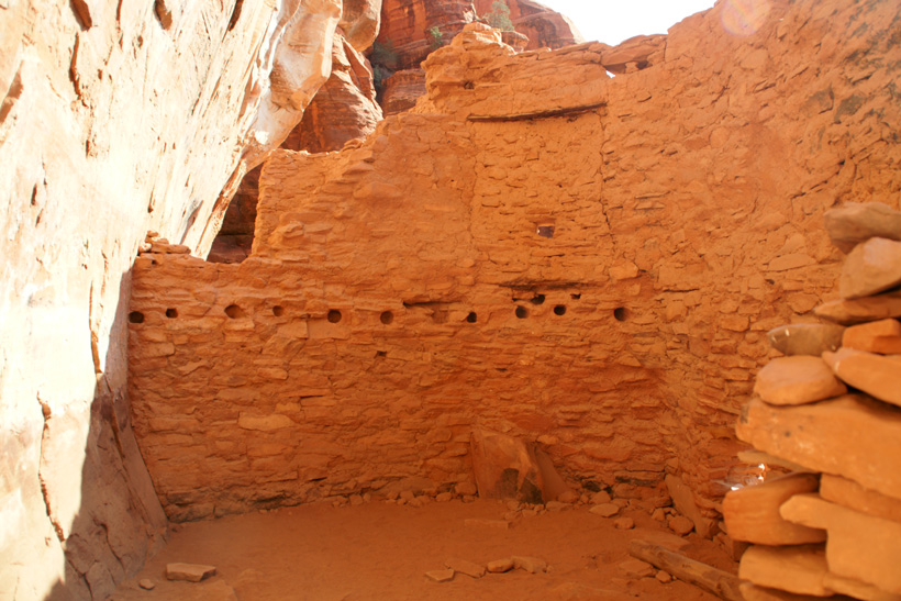 Inside an  Indian Ruin at the  Palatki Heritage Place.