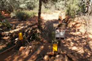 Two Strand Cable Fence Marks the End of the Jeep Trail