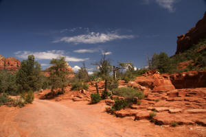 Devil's Kitchen Sinkhole and Jeep Trail Leading Up Soldier's Pass