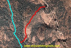 Aerial View of trail to Soldier Pass Arches