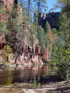 West Fork Trail Stream and Cliffs