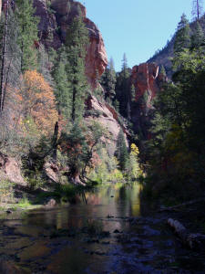 West Fork Lake Cliffs and Stream