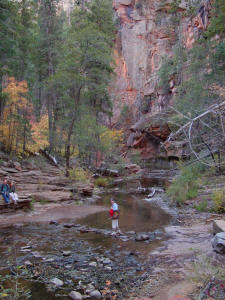 West Fork Trail Stream Crossing and Steep Cliffs